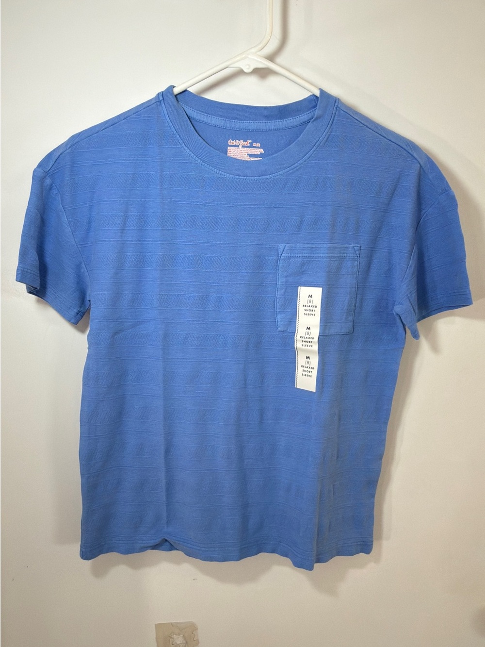 Cat & Jack Kids Pocket Crew Tee in Light Blue Size Medium
